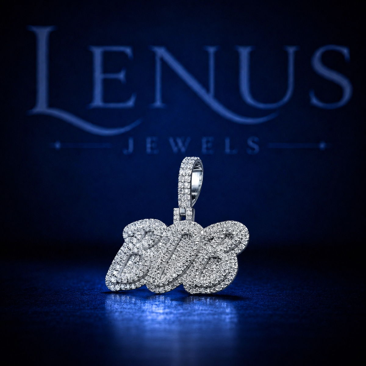 BOB Iced Out Moissanite Name Pendant – VVS 925 Sterling Silver Custom Hip Hop Jewelry