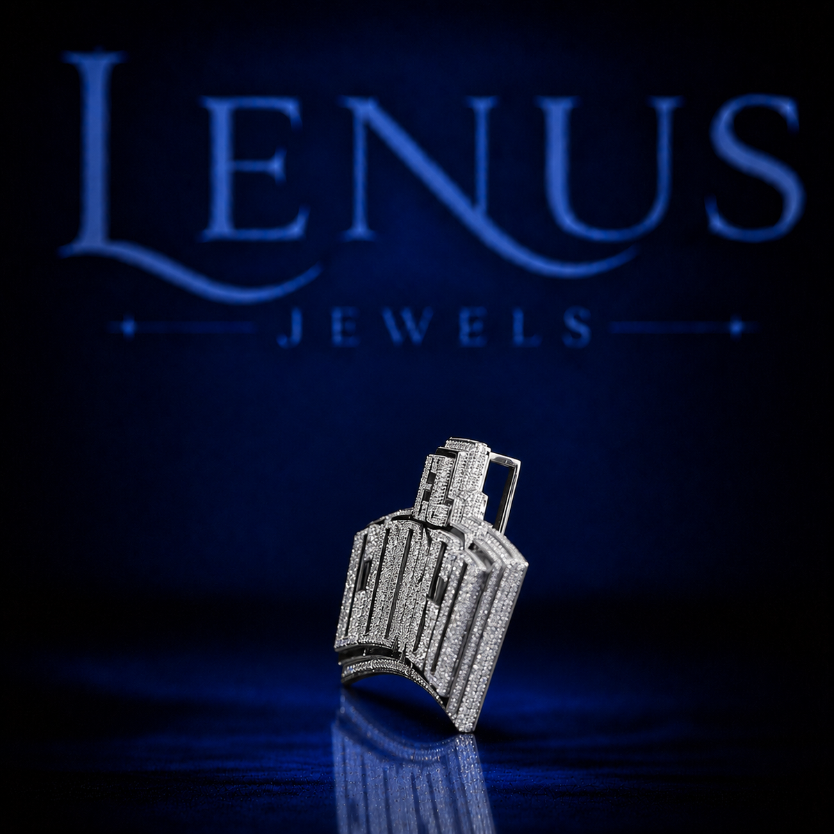 Custom Logo Moissanite Pendant – Iced Out VVS Moissanite 925 Sterling Silver Personalized Hip Hop Pendant for Men