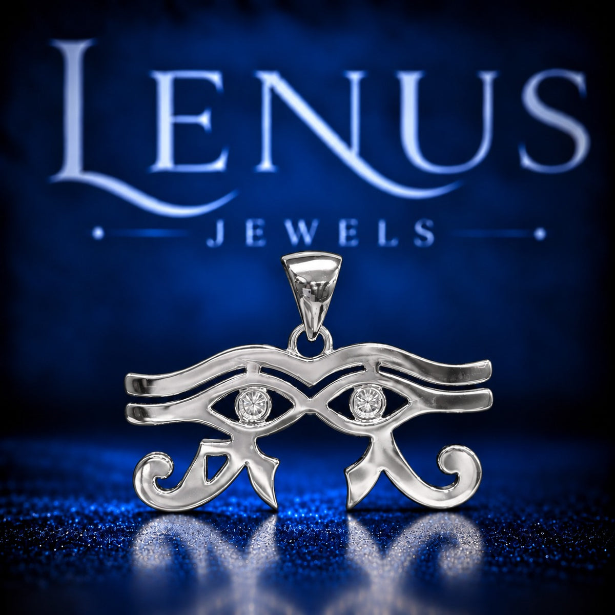 Iced Out Eye of Horus Pendant – VVS Moissanite 925 Sterling Silver Egyptian Ra Eye Amulet, Diamond Tester Pass Hip Hop Jewelry