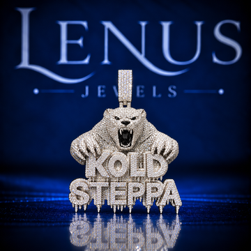 Iced Out Polar Bear Moissanite Pendant – VVS 925 Sterling Silver KOLD STEPPA Hip Hop Statement Pendant for Men & Women