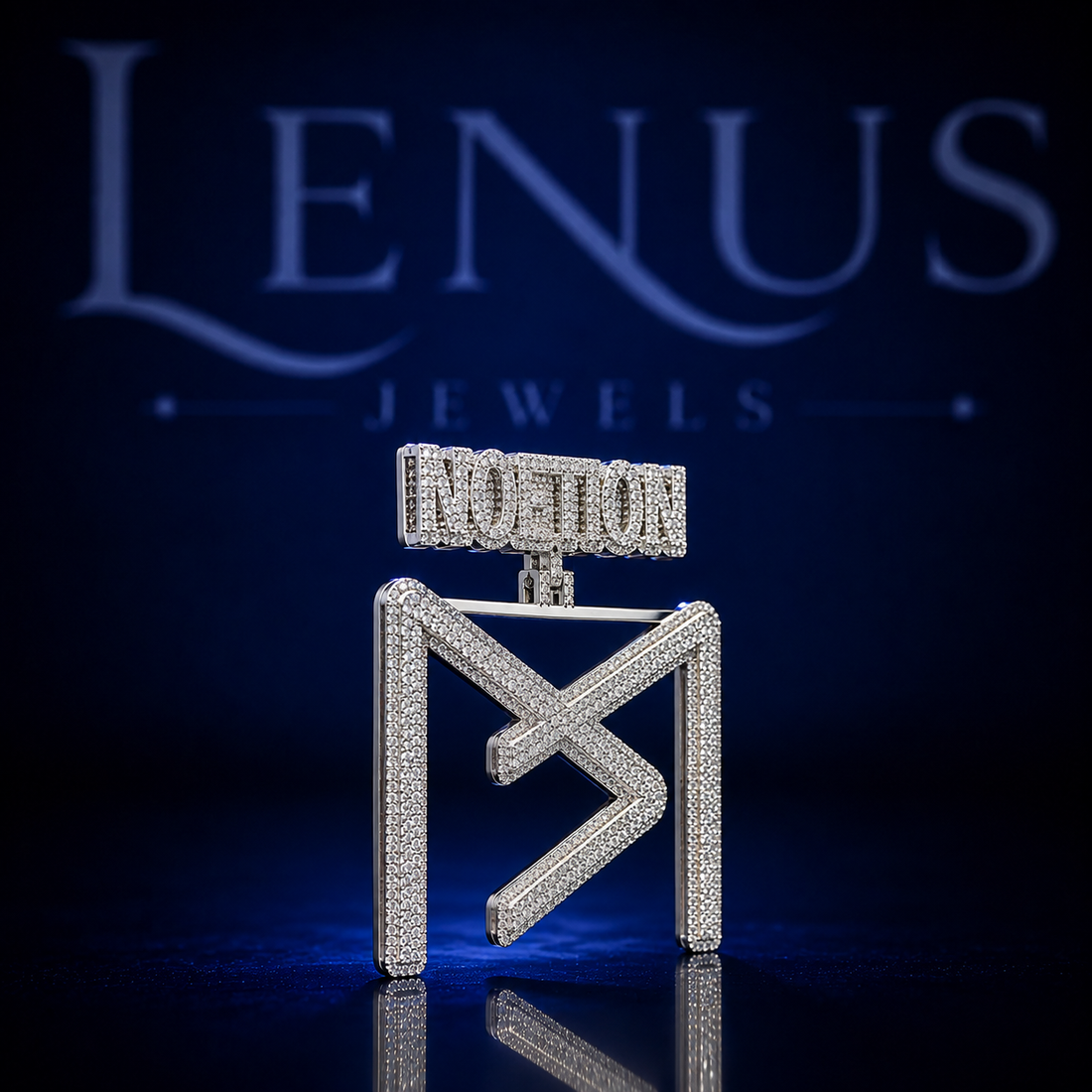 Iced Out Motion Logo Pendant VVS Moissanite 925 Sterling Silver Geometric Hip Hop Jewelry Diamond Tester Pass Custom Statement Pendant