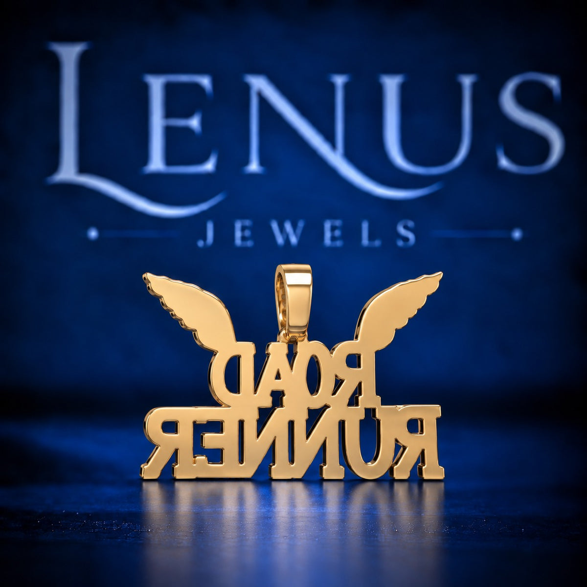 Road Runner Moissanite Pendant – VVS 925 Sterling Silver Gold Finish Iced Out Winged ROAD RUNNER Hip Hop Pendant for Men & Women