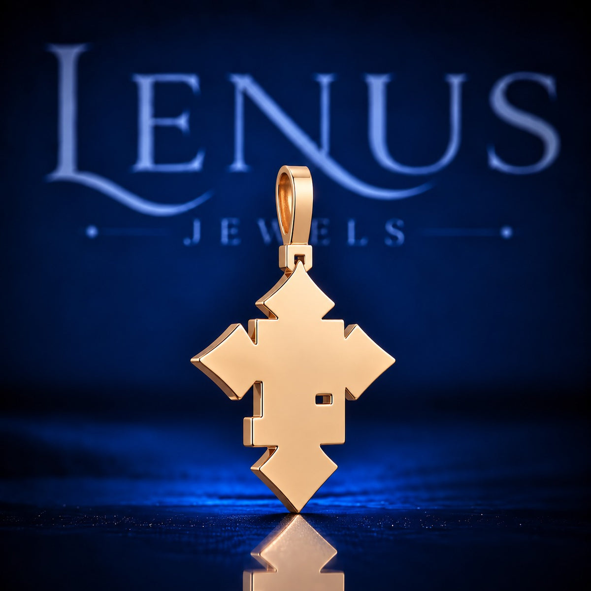 Custom Geometric Cross Iced Out Moissanite Pendant – VVS D Color 925 Sterling Silver Two Tone Rose Gold Hip Hop Diamond Style Pendant for Men Women
