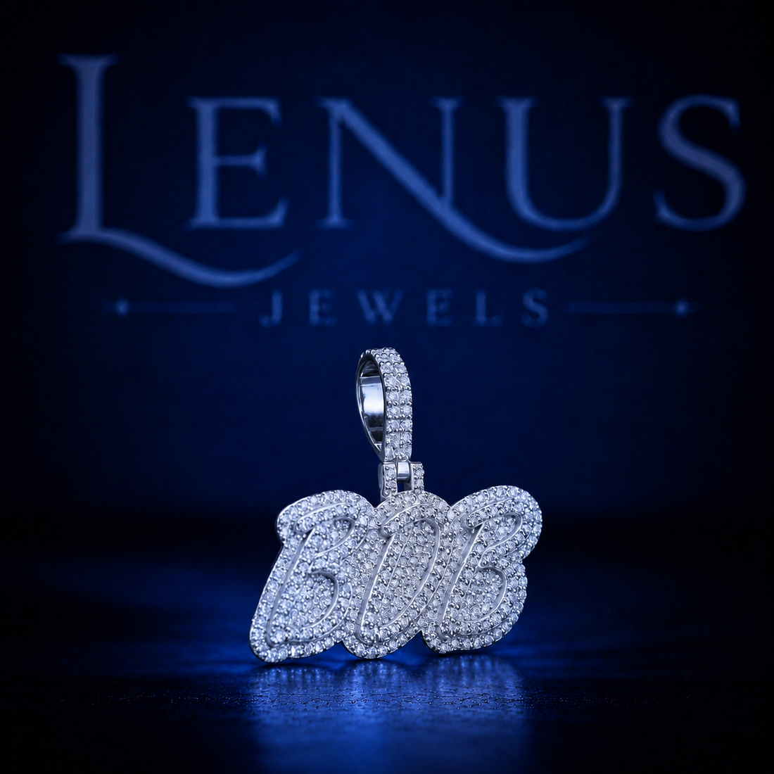 BOB Iced Out Moissanite Name Pendant – VVS 925 Sterling Silver Custom Hip Hop Jewelry