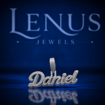 Custom Name Moissanite Pendant – Personalized Iced Out VVS Moissanite 925 Sterling Silver Script Name Hip Hop Pendant