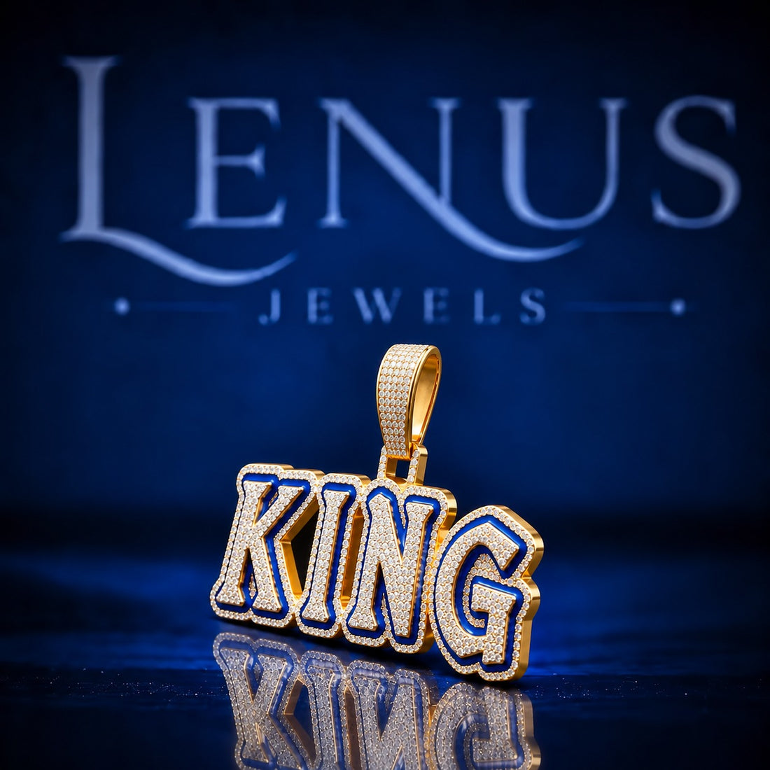 Custom KING Iced Out Moissanite Pendant – VVS D Color 925 Sterling Silver Gold Tone Hip Hop Letter Pendant, Personalized Name Jewelry for Men Women
