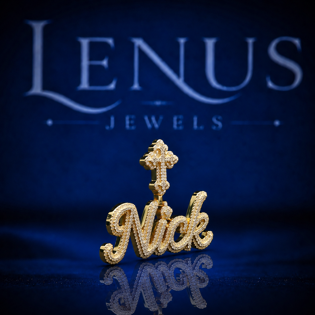 Custom Name Moissanite Pendant – VVS Iced Out Script Name 925 Sterling Silver Personalized Hip Hop Jewelry