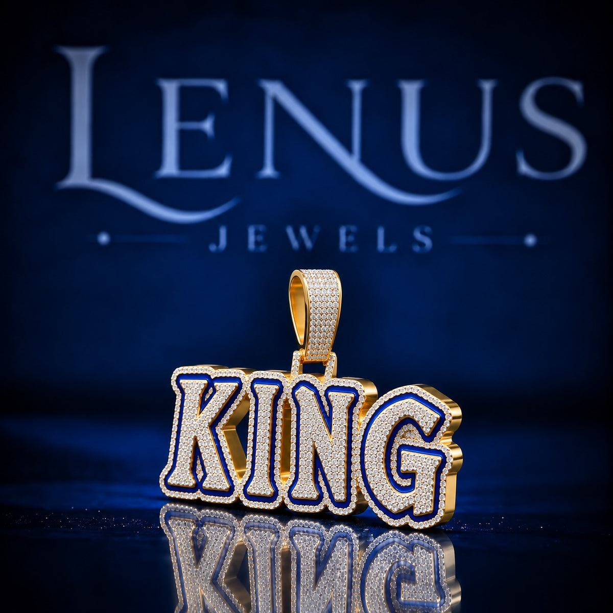 Custom KING Iced Out Moissanite Pendant – VVS D Color 925 Sterling Silver Gold Tone Hip Hop Letter Pendant, Personalized Name Jewelry for Men Women