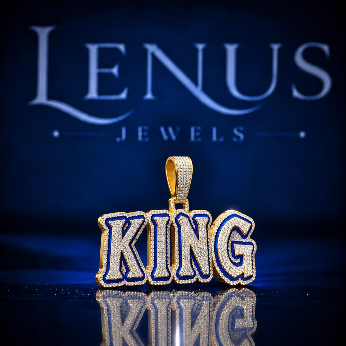 Custom KING Iced Out Moissanite Pendant – VVS D Color 925 Sterling Silver Gold Tone Hip Hop Letter Pendant, Personalized Name Jewelry for Men Women
