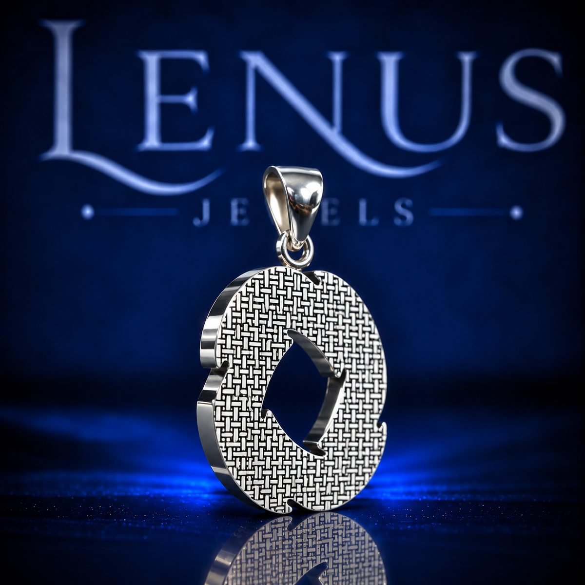 Blue Wave Moissanite Pendant – VVS 925 Sterling Silver Aqua & Navy Iced Out Ocean Swirl Hip Hop Pendant for Men & Women