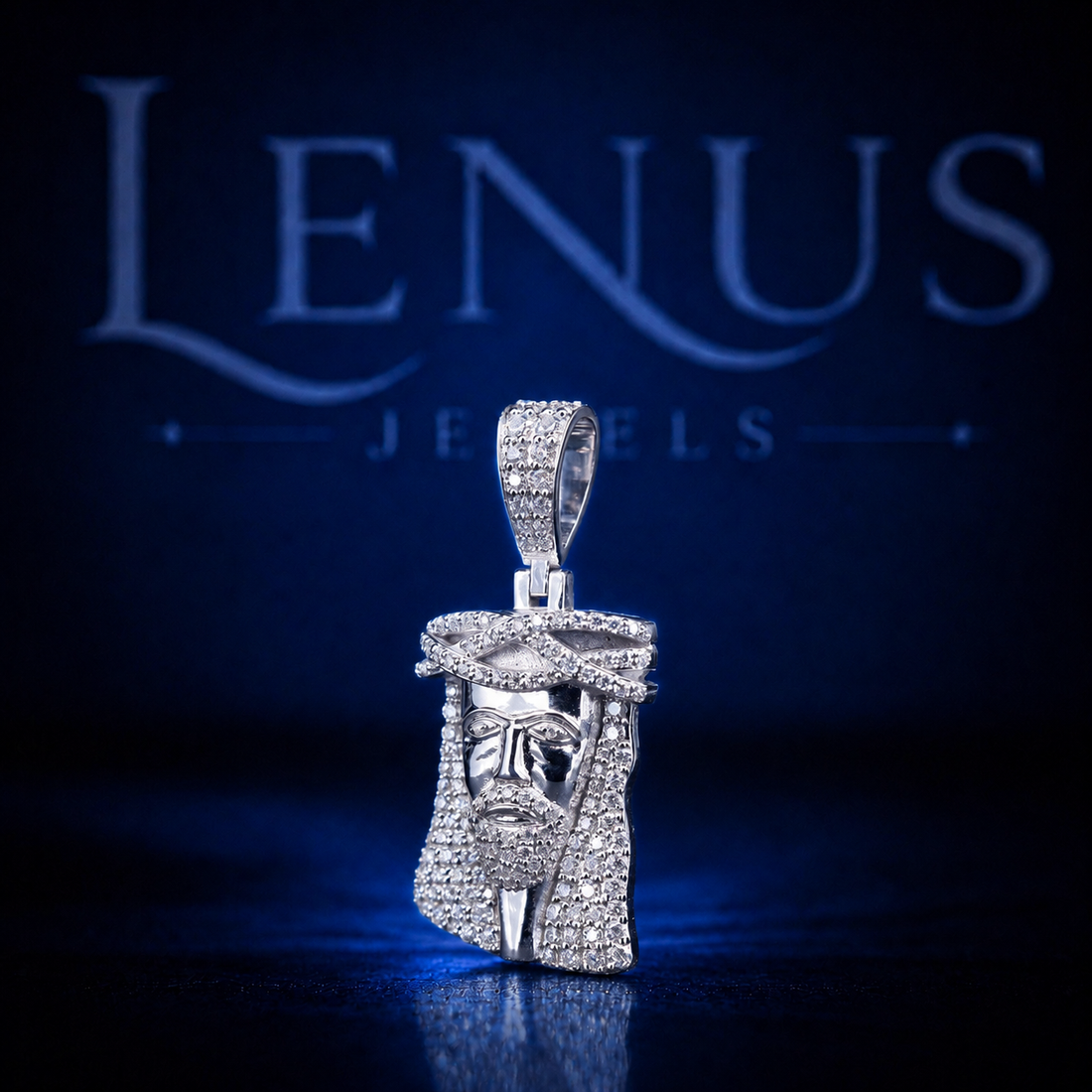 Iced Out Jesus Face Moissanite Pendant – 925 Sterling Silver VVS Diamond Tester Pass Religious Hip Hop Jewelry