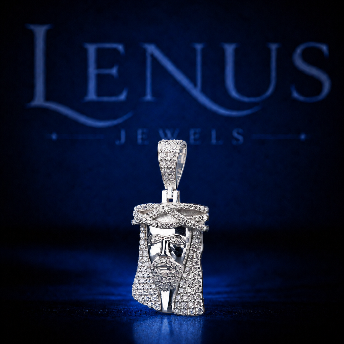 Iced Out Jesus Face Moissanite Pendant – 925 Sterling Silver VVS Diamond Tester Pass Religious Hip Hop Jewelry