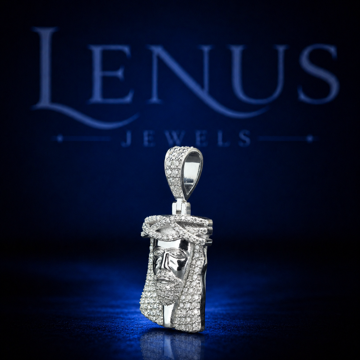 Iced Out Jesus Face Moissanite Pendant – 925 Sterling Silver VVS Diamond Tester Pass Religious Hip Hop Jewelry