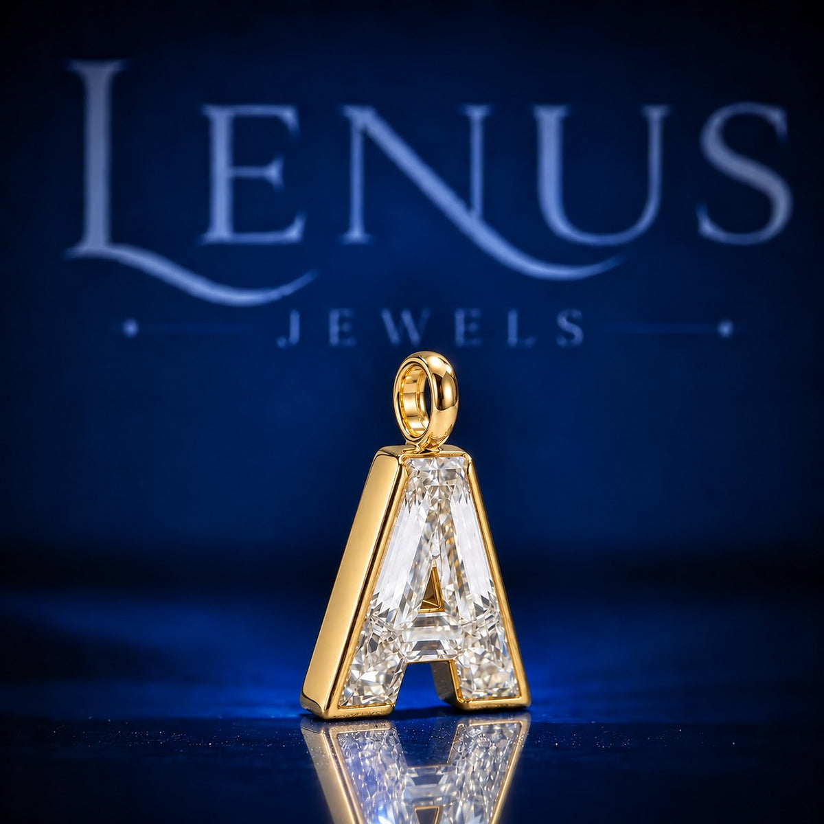 Custom A Letter Baguette Moissanite Pendant – VVS D Color 925 Sterling Silver Gold Tone Iced Out Initial Pendant, Hip Hop Jewelry