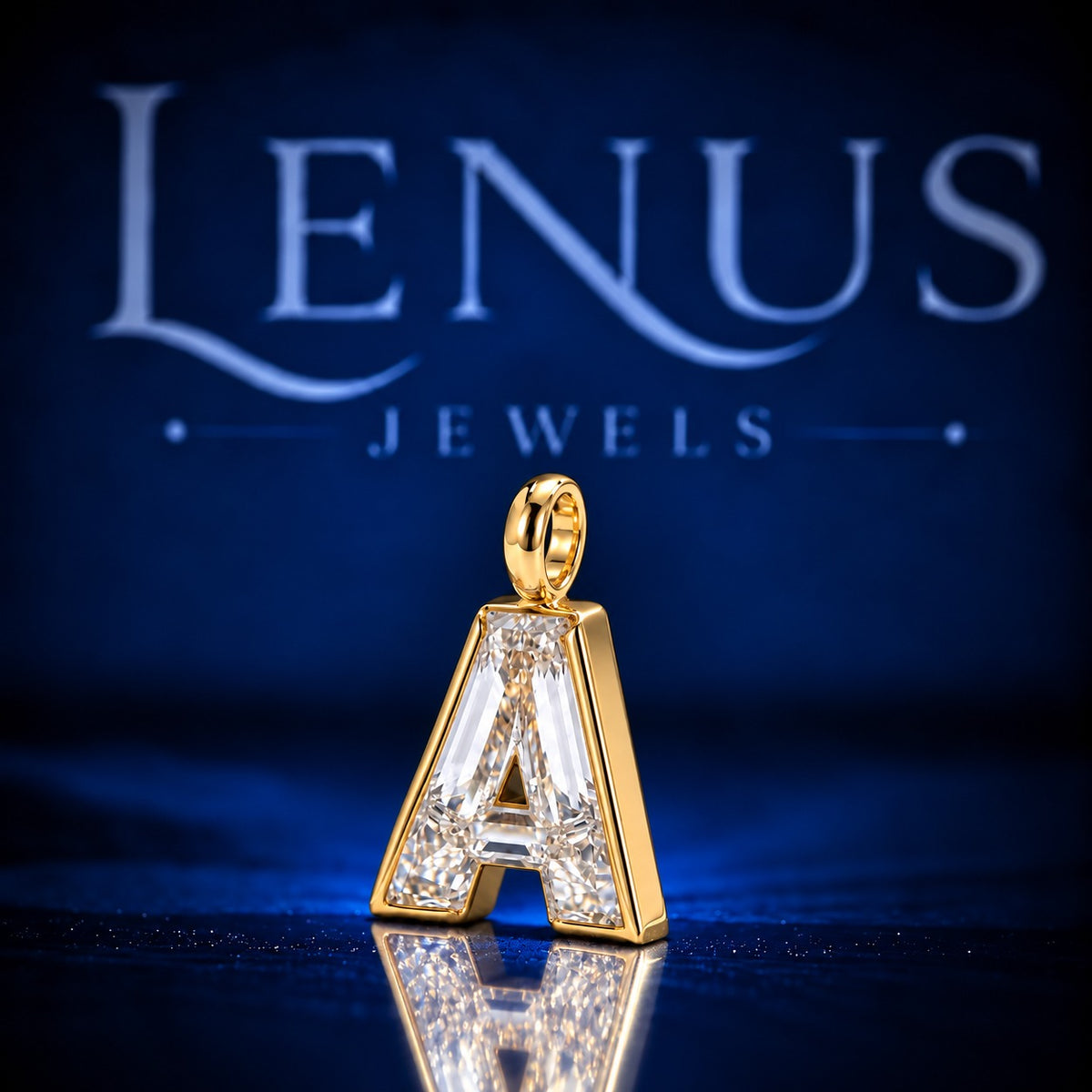 Custom A Letter Baguette Moissanite Pendant – VVS D Color 925 Sterling Silver Gold Tone Iced Out Initial Pendant, Hip Hop Jewelry