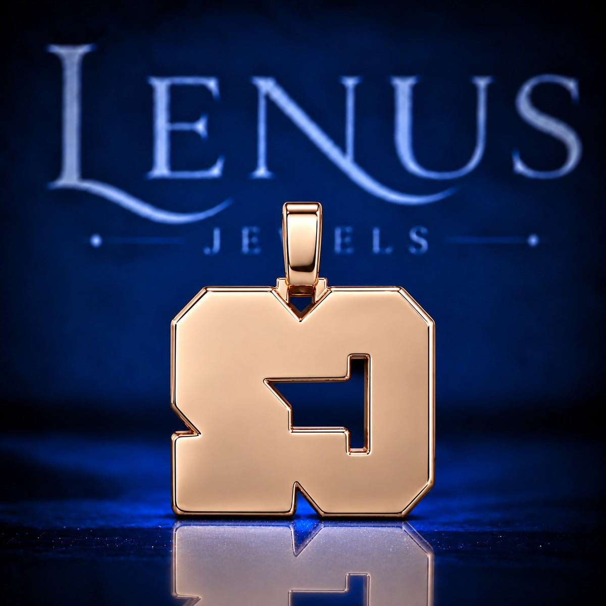Iced Out G2 Moissanite Pendant – VVS 925 Sterling Silver Rose Gold Finish Custom Letter Number Hip Hop Pendant for Men