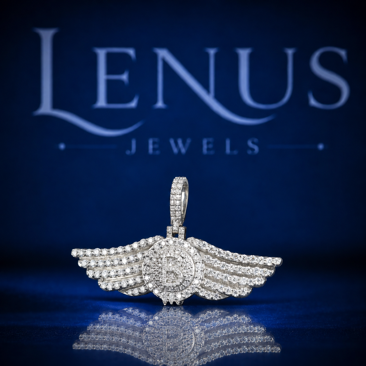 Winged Iced Out Moissanite Pendant – VVS D Color 925 Sterling Silver Angel Wings Medallion, Diamond Style Hip Hop Jewelry for Men & Women