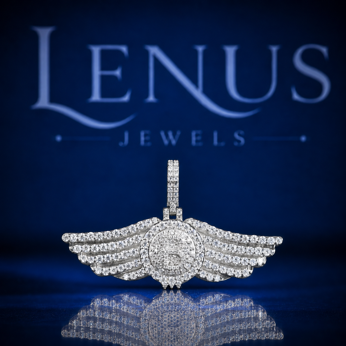 Winged Iced Out Moissanite Pendant – VVS D Color 925 Sterling Silver Angel Wings Medallion, Diamond Style Hip Hop Jewelry for Men & Women