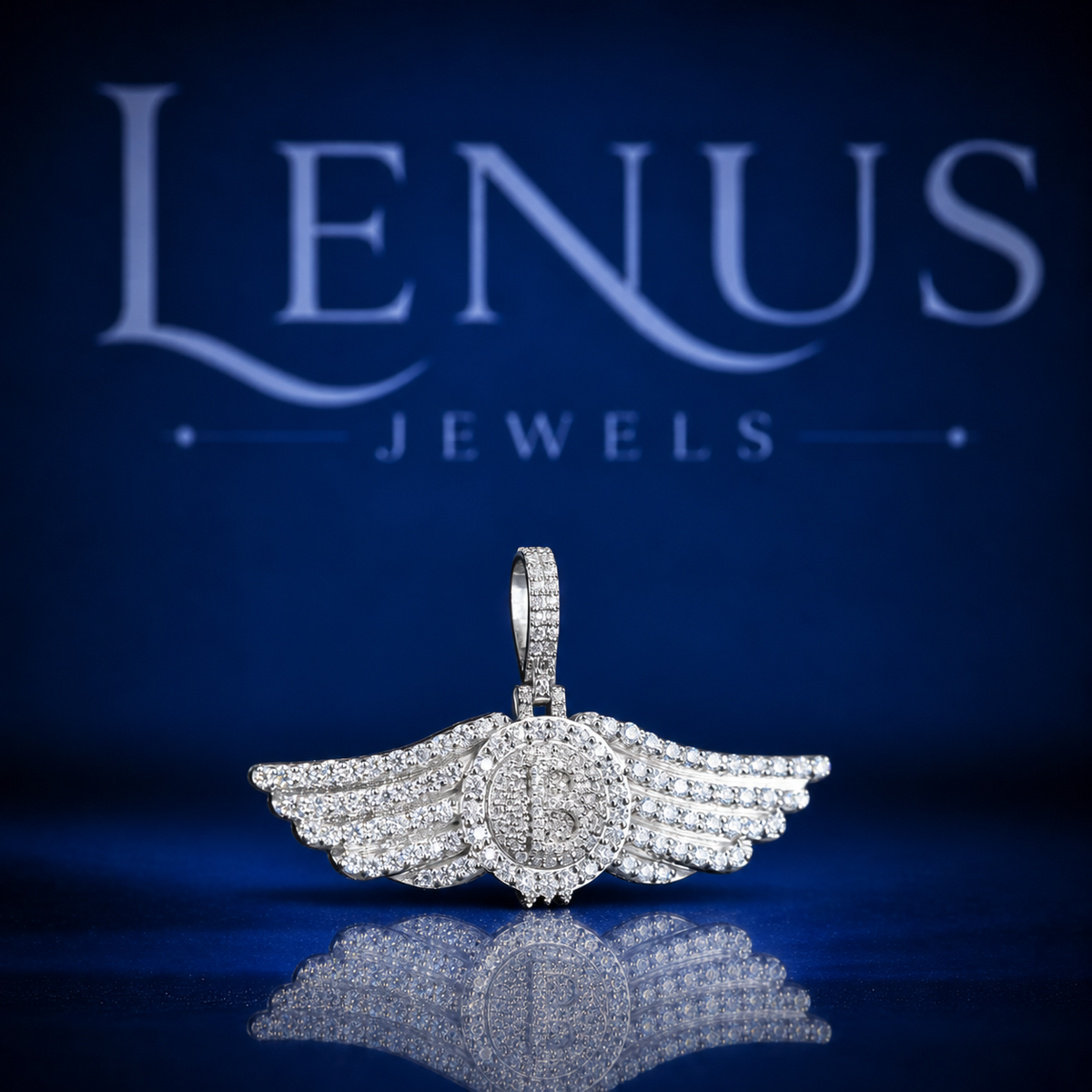 Winged Iced Out Moissanite Pendant – VVS D Color 925 Sterling Silver Angel Wings Medallion, Diamond Style Hip Hop Jewelry for Men & Women