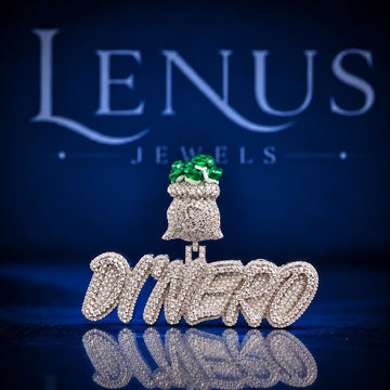 Custom DI'NERO Money Bag Iced Out Moissanite Pendant – VVS D Color 925 Sterling Silver Hip Hop Name Necklace Charm, Luxury Rapper Jewelry