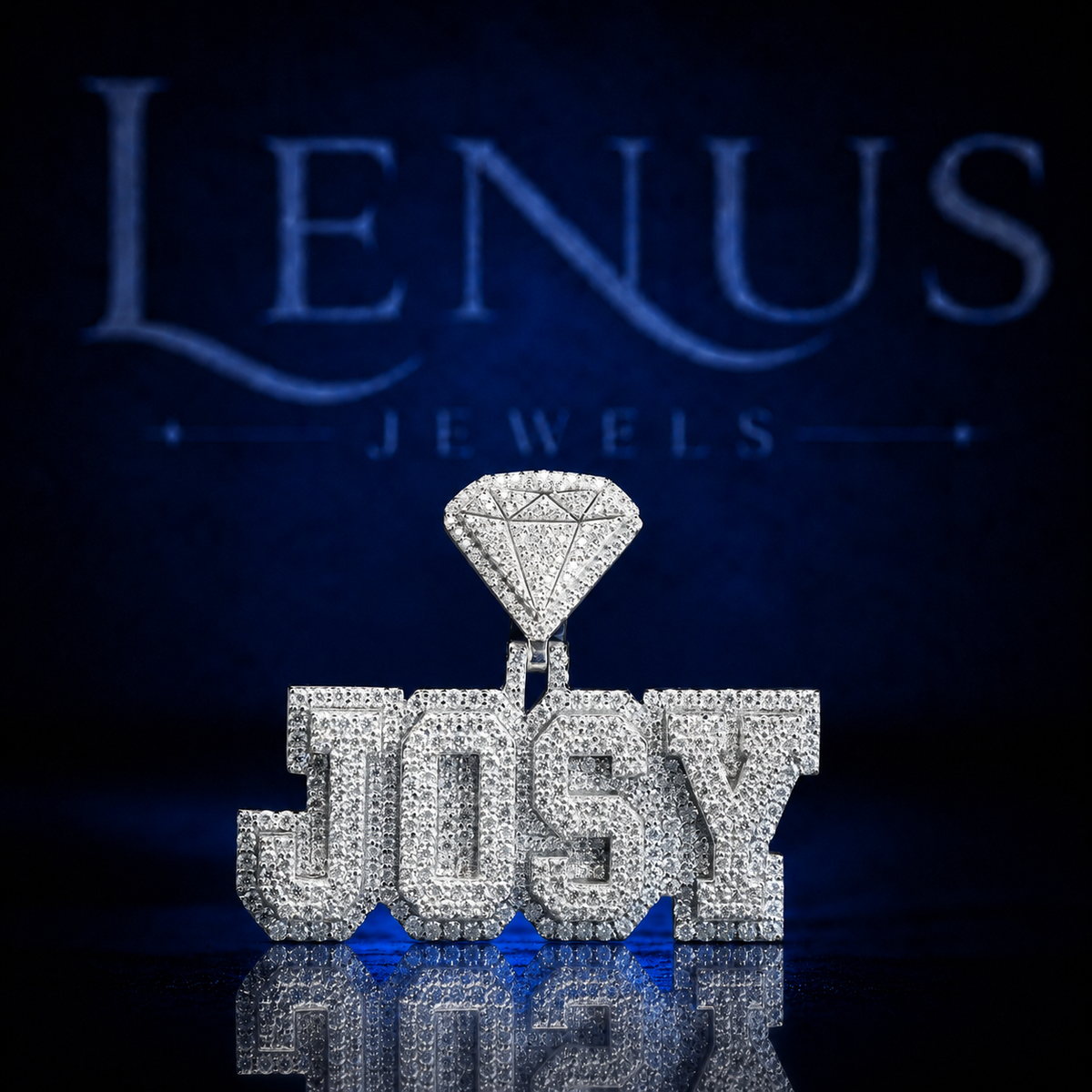 Custom JOSY Name Pendant VVS Moissanite Iced Out 925 Sterling Silver Diamond Bail Hip Hop Personalized Name Jewelry for Men