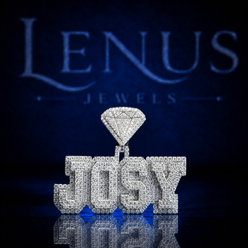 Custom JOSY Name Pendant VVS Moissanite Iced Out 925 Sterling Silver Diamond Bail Hip Hop Personalized Name Jewelry for Men