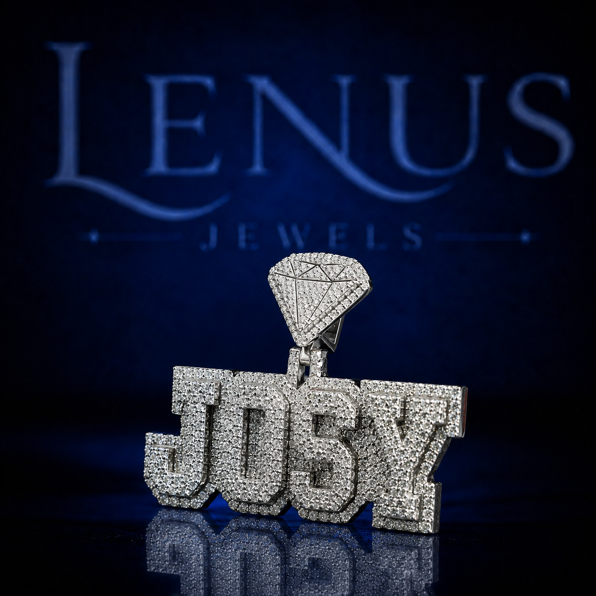 Custom JOSY Name Pendant VVS Moissanite Iced Out 925 Sterling Silver Diamond Bail Hip Hop Personalized Name Jewelry for Men