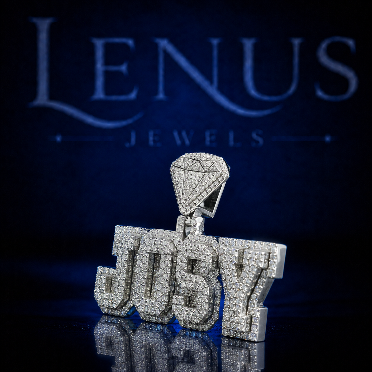 Custom JOSY Name Pendant VVS Moissanite Iced Out 925 Sterling Silver Diamond Bail Hip Hop Personalized Name Jewelry for Men