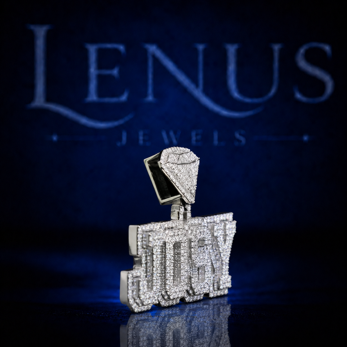 Custom JOSY Name Pendant VVS Moissanite Iced Out 925 Sterling Silver Diamond Bail Hip Hop Personalized Name Jewelry for Men