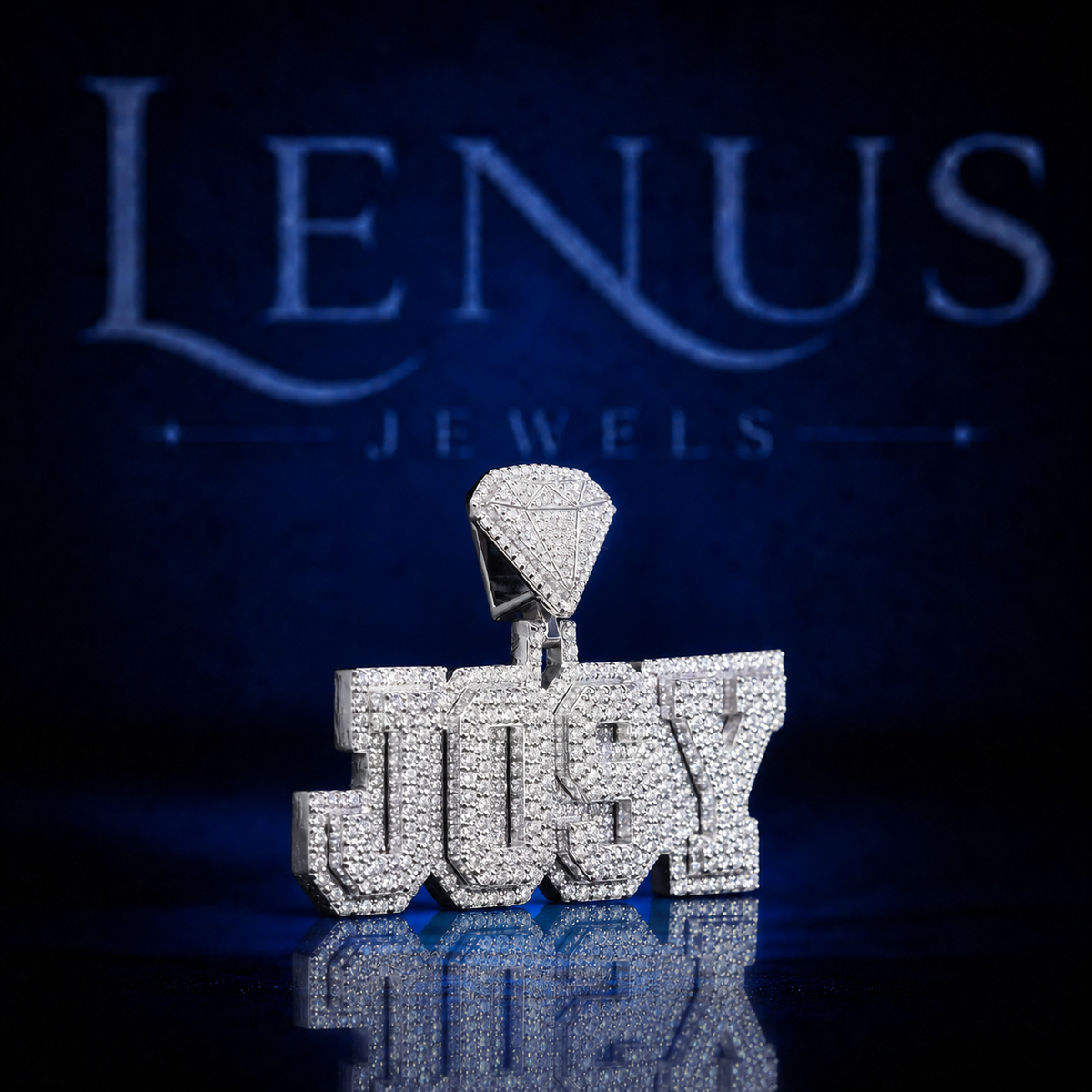 Custom JOSY Name Pendant VVS Moissanite Iced Out 925 Sterling Silver Diamond Bail Hip Hop Personalized Name Jewelry for Men