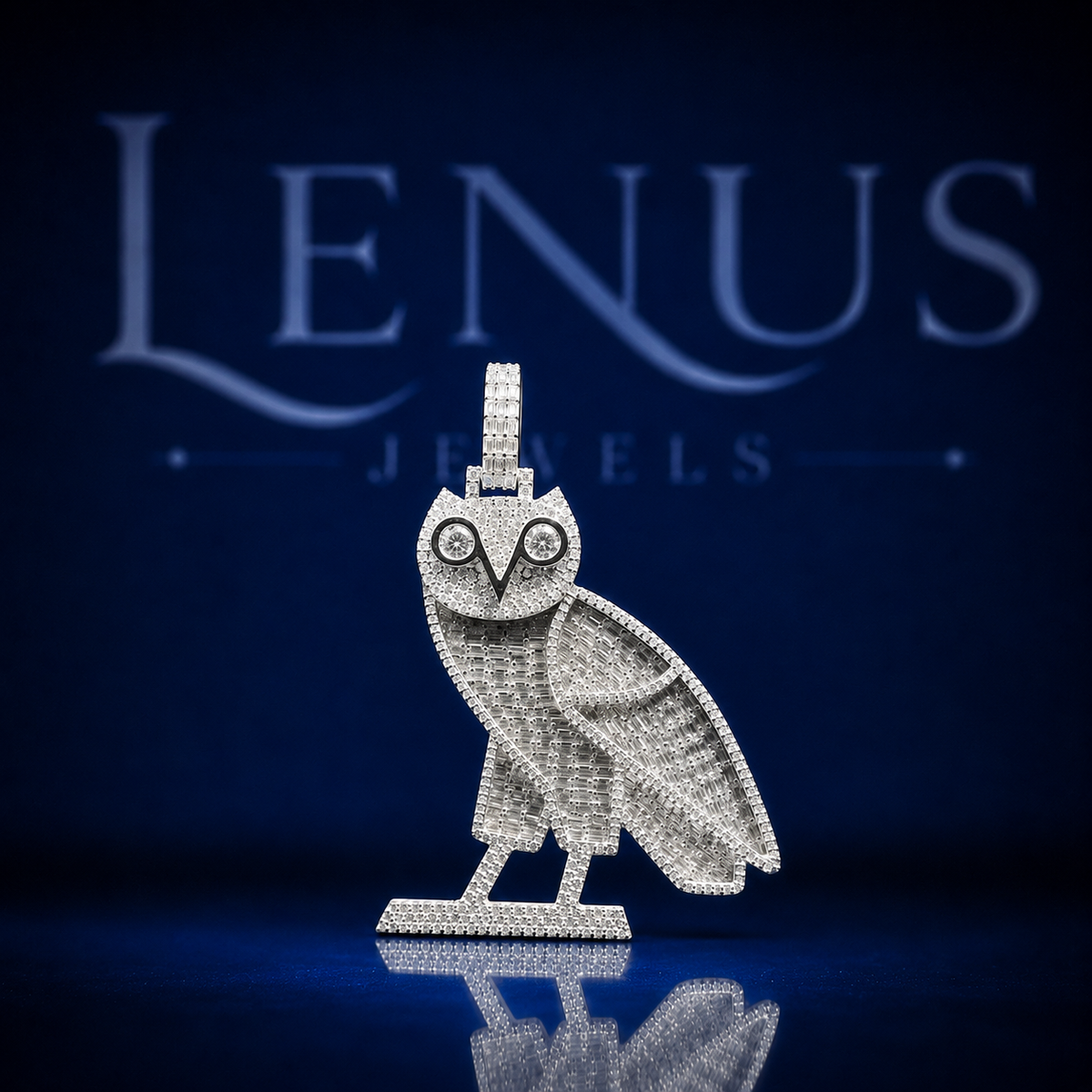 Iced Out Owl Pendant VVS Moissanite 925 Sterling Silver 3D Bird Animal Charm Hip Hop Jewelry Diamond Tester Pass Unisex Gift