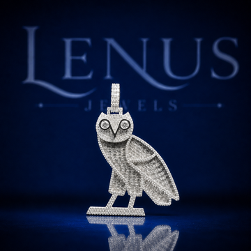 Iced Out Owl Pendant VVS Moissanite 925 Sterling Silver 3D Bird Animal Charm Hip Hop Jewelry Diamond Tester Pass Unisex Gift