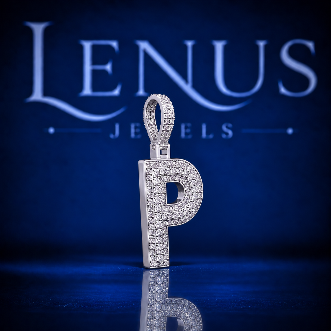 P Letter Iced Out Moissanite Pendant – VVS D Color 925 Sterling Silver Initial Necklace Charm, Diamond Style Hip Hop Jewelry for Men & Women