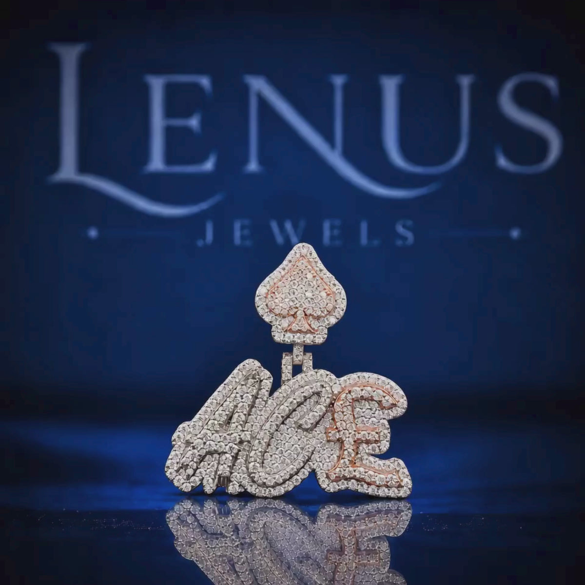 Custom Initial Moissanite Pendant | VVS Iced Out Two Letter