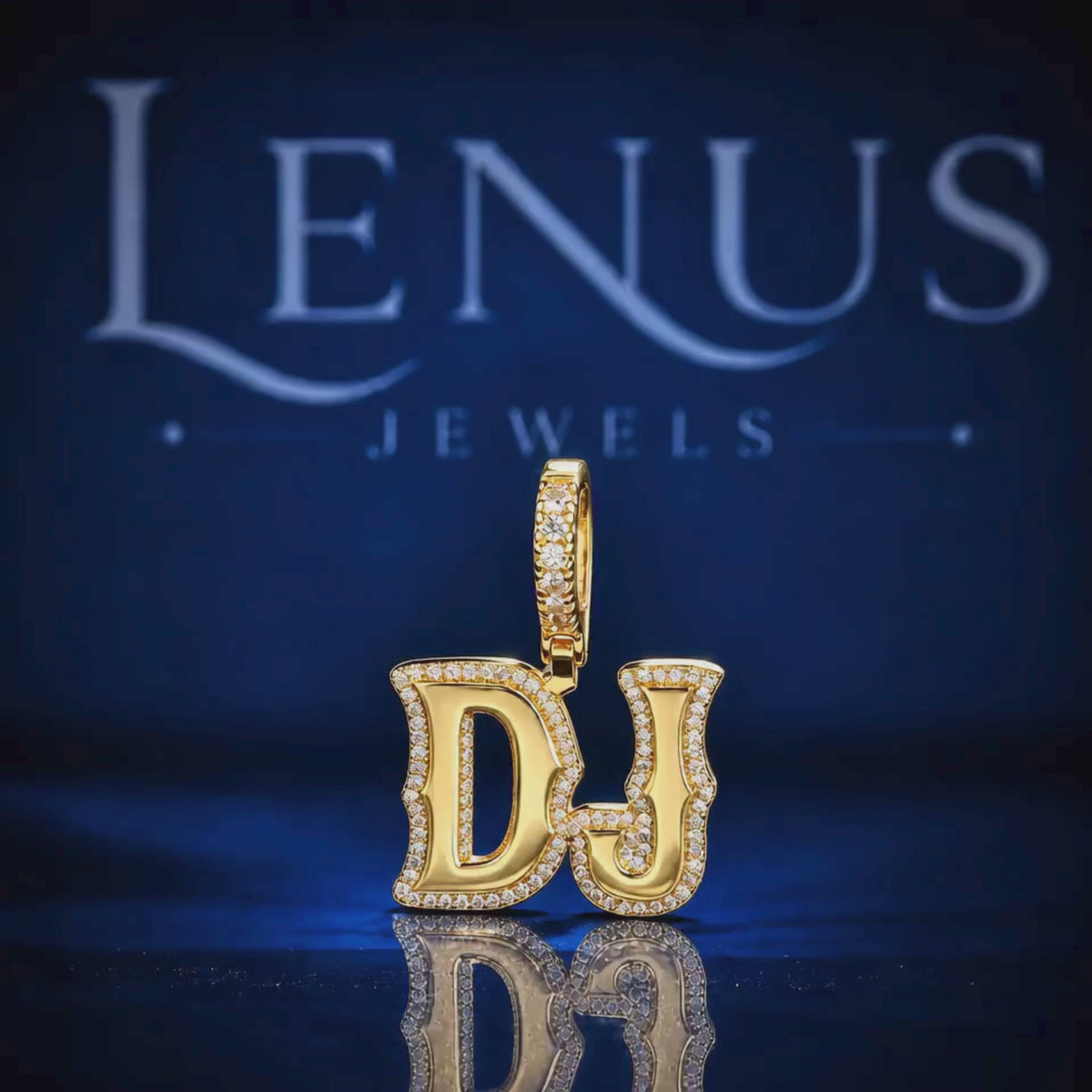 Custom DJ Name Pendant – VVS Moissanite Iced Out 925 Sterling Silver Personalized Hip Hop Letter Pendant, Gold Finish Jewelry