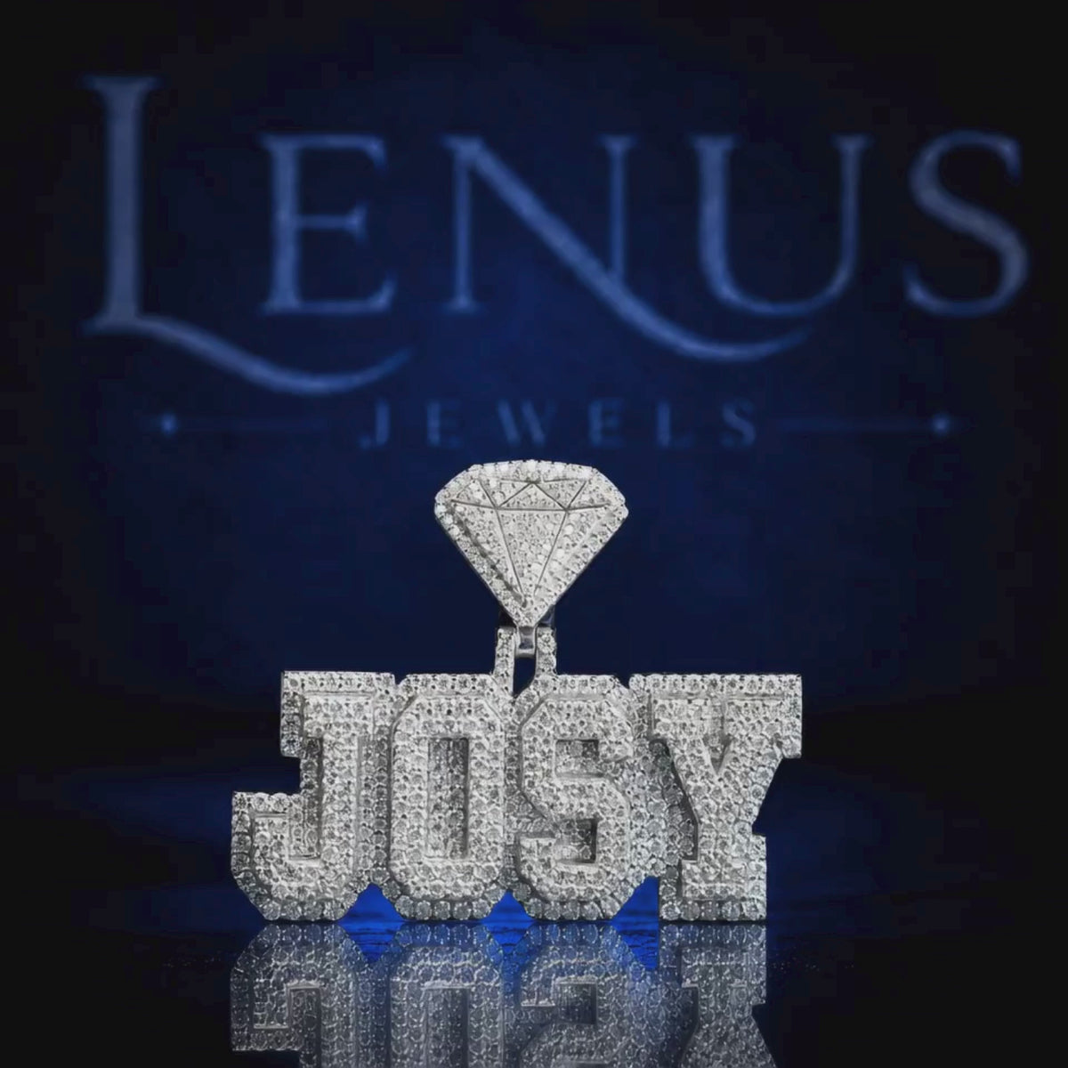 Custom JOSY Name Pendant VVS Moissanite Iced Out 925 Sterling Silver Diamond Bail Hip Hop Personalized Name Jewelry for Men