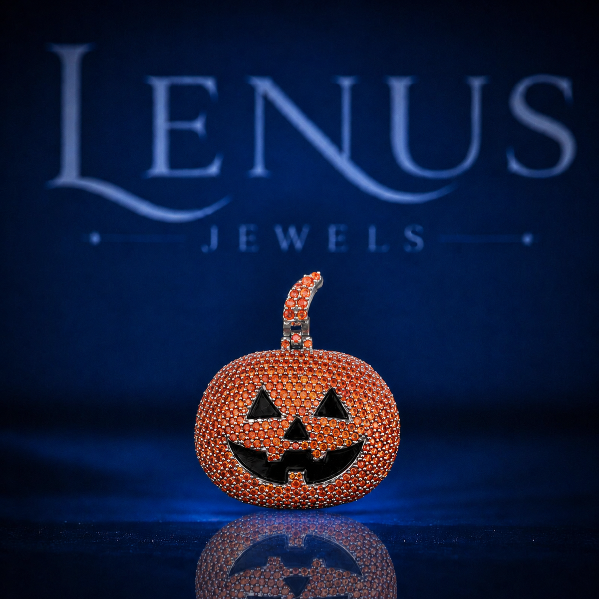 Iced Out Halloween Pumpkin Pendant 925 Sterling Silver Orange Moissanite Jack O Lantern Charm Hip Hop Jewelry Spooky Unisex Gift