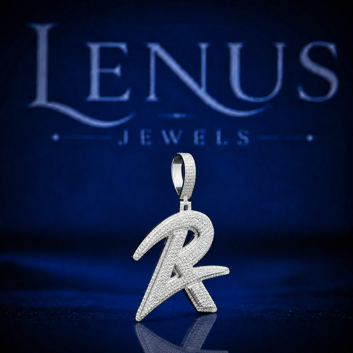 Iced Out Letter R Pendant VVS Moissanite 925 Sterling Silver Initial R Necklace Charm Hip Hop Jewelry Diamond Tester Passing Unisex Gift