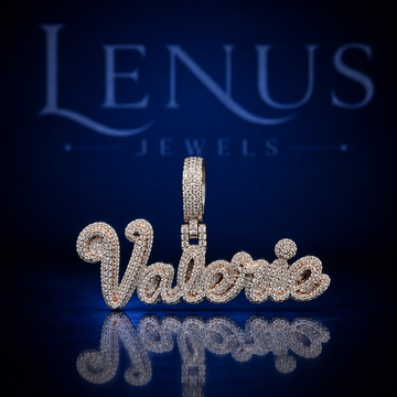 Custom Valerie Name Pendant – VVS Moissanite 925 Sterling Silver Iced Out Cursive Script Nameplate Necklace Charm Hip Hop Jewelry Gift